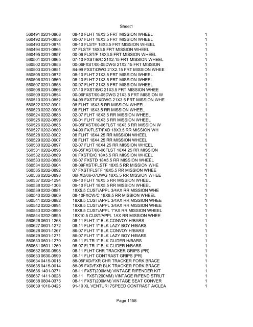 Sheet1 Page 1 SKU OEM DESCRIPTION CASE QTY 27 16770-66 ...