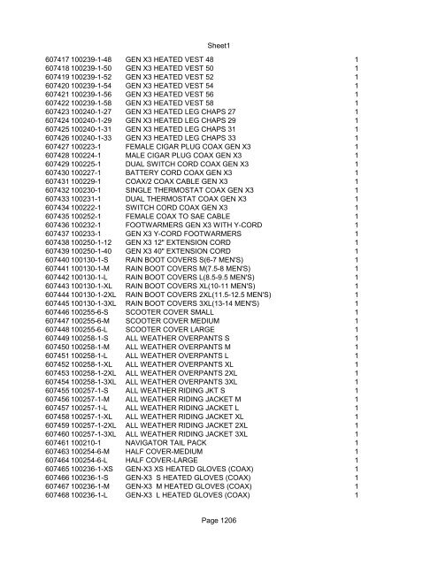 Sheet1 Page 1 SKU OEM DESCRIPTION CASE QTY 27 16770-66 ...