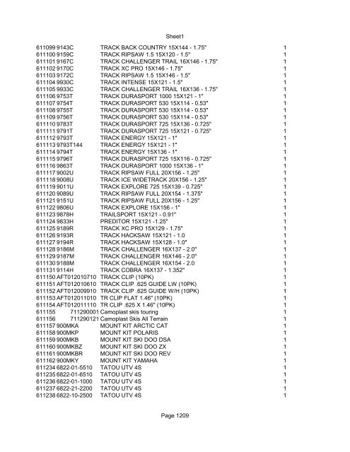 Sheet1 Page 1 SKU OEM DESCRIPTION CASE QTY 27 16770-66 ...