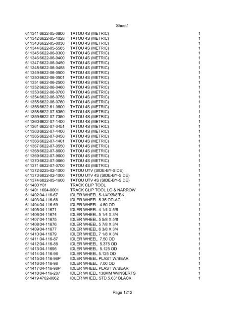 Sheet1 Page 1 SKU OEM DESCRIPTION CASE QTY 27 16770-66 ...