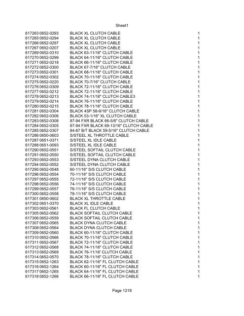 Sheet1 Page 1 SKU OEM DESCRIPTION CASE QTY 27 16770-66 ...