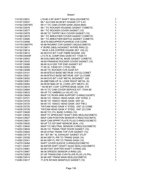 Sheet1 Page 1 SKU OEM DESCRIPTION CASE QTY 27 16770-66 ...