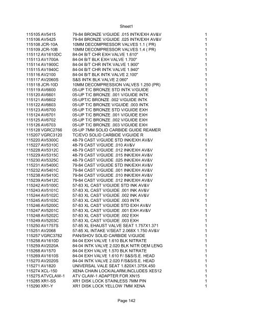 Sheet1 Page 1 SKU OEM DESCRIPTION CASE QTY 27 16770-66 ...