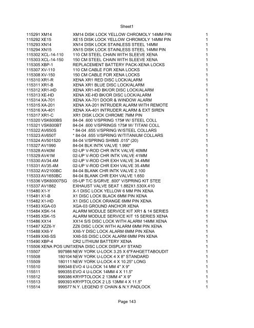Sheet1 Page 1 SKU OEM DESCRIPTION CASE QTY 27 16770-66 ...