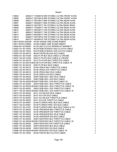 Sheet1 Page 1 SKU OEM DESCRIPTION CASE QTY 27 16770-66 ...