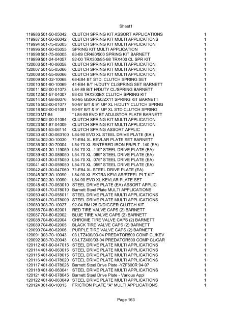 Sheet1 Page 1 SKU OEM DESCRIPTION CASE QTY 27 16770-66 ...