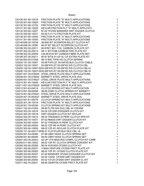 Sheet1 Page 1 SKU OEM DESCRIPTION CASE QTY 27 16770-66 ...