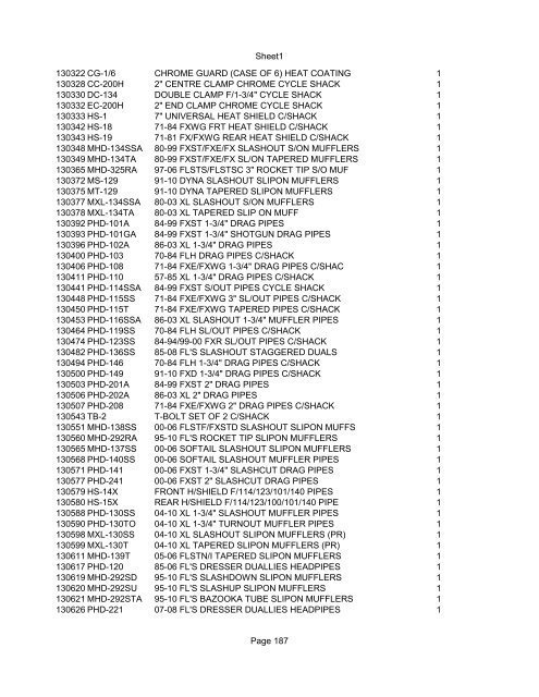 Sheet1 Page 1 SKU OEM DESCRIPTION CASE QTY 27 16770-66 ...