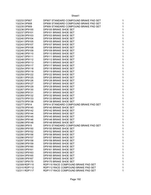 Sheet1 Page 1 SKU OEM DESCRIPTION CASE QTY 27 16770-66 ...