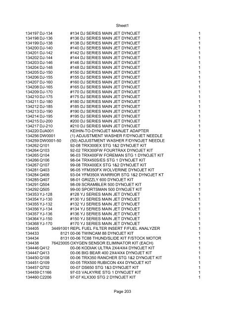 Sheet1 Page 1 SKU OEM DESCRIPTION CASE QTY 27 16770-66 ...