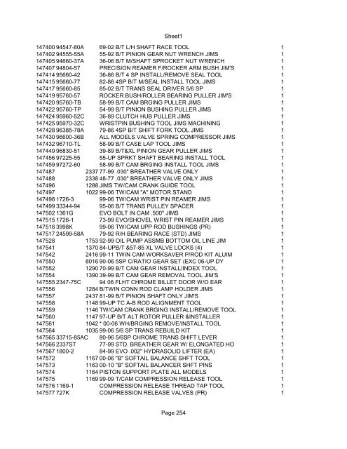 Sheet1 Page 1 SKU OEM DESCRIPTION CASE QTY 27 16770-66 ...