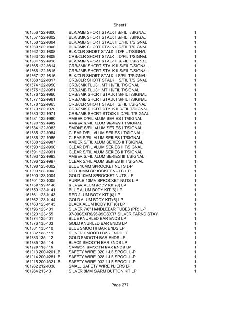 Sheet1 Page 1 SKU OEM DESCRIPTION CASE QTY 27 16770-66 ...