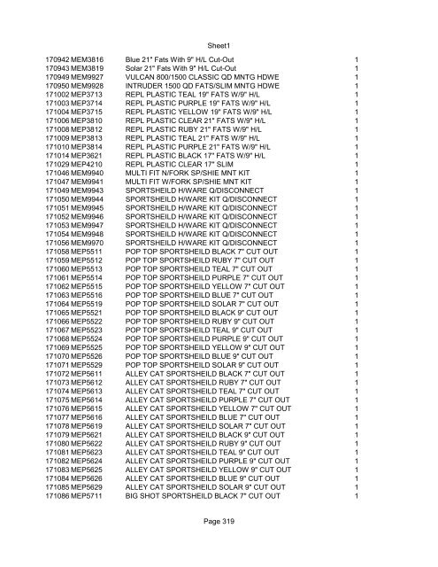 Sheet1 Page 1 SKU OEM DESCRIPTION CASE QTY 27 16770-66 ...