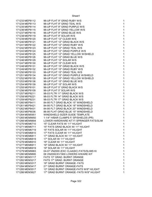 Sheet1 Page 1 SKU OEM DESCRIPTION CASE QTY 27 16770-66 ...