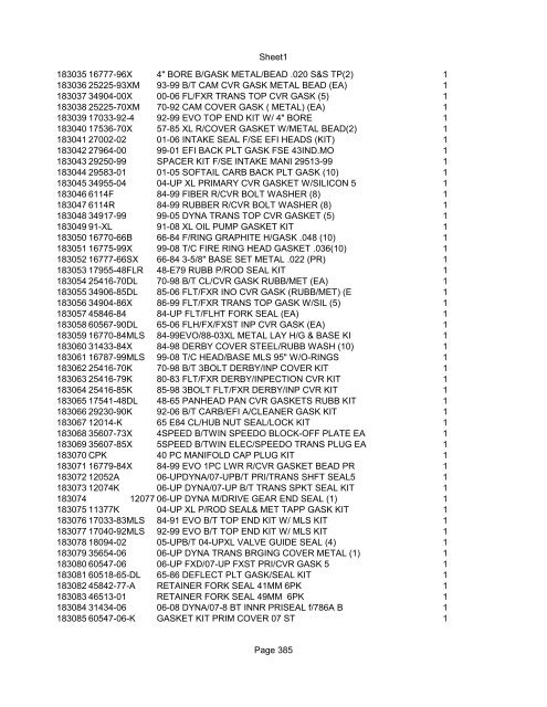 Sheet1 Page 1 SKU OEM DESCRIPTION CASE QTY 27 16770-66 ...