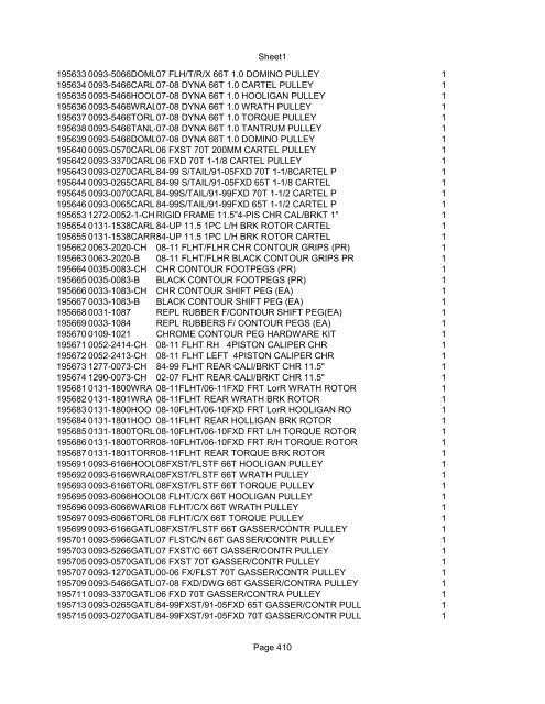 Sheet1 Page 1 SKU OEM DESCRIPTION CASE QTY 27 16770-66 ...