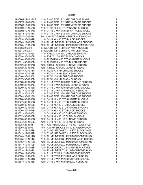 Sheet1 Page 1 SKU OEM DESCRIPTION CASE QTY 27 16770-66 ...