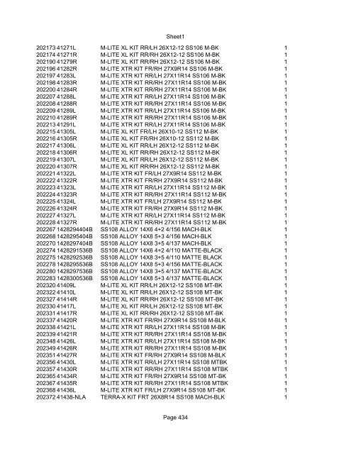 Sheet1 Page 1 SKU OEM DESCRIPTION CASE QTY 27 16770-66 ...