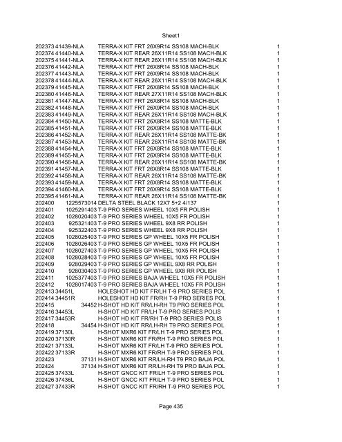 Sheet1 Page 1 SKU OEM DESCRIPTION CASE QTY 27 16770-66 ...