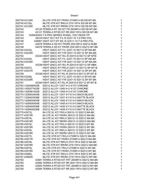 Sheet1 Page 1 SKU OEM DESCRIPTION CASE QTY 27 16770-66 ...