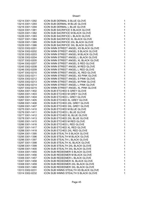 Sheet1 Page 1 SKU OEM DESCRIPTION CASE QTY 27 16770-66 ...