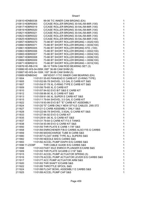 Sheet1 Page 1 SKU OEM DESCRIPTION CASE QTY 27 16770-66 ...