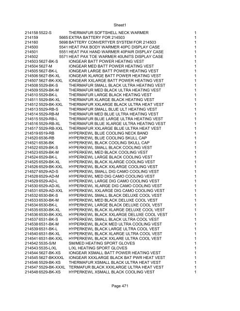 Sheet1 Page 1 SKU OEM DESCRIPTION CASE QTY 27 16770-66 ...