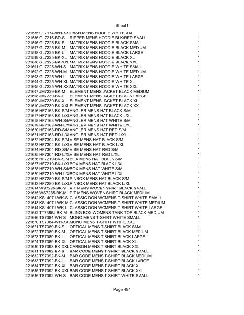 Sheet1 Page 1 SKU OEM DESCRIPTION CASE QTY 27 16770-66 ...