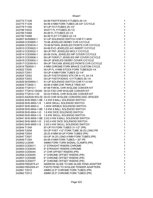 Sheet1 Page 1 SKU OEM DESCRIPTION CASE QTY 27 16770-66 ...