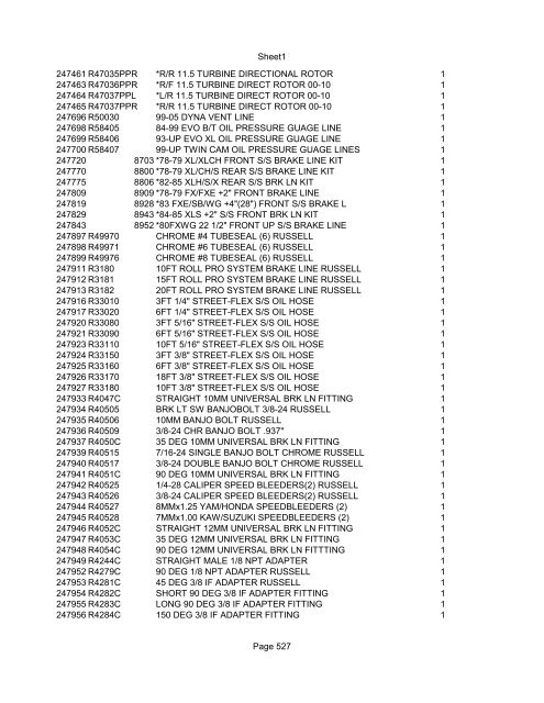 Sheet1 Page 1 SKU OEM DESCRIPTION CASE QTY 27 16770-66 ...