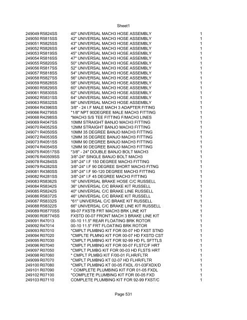 Sheet1 Page 1 SKU OEM DESCRIPTION CASE QTY 27 16770-66 ...