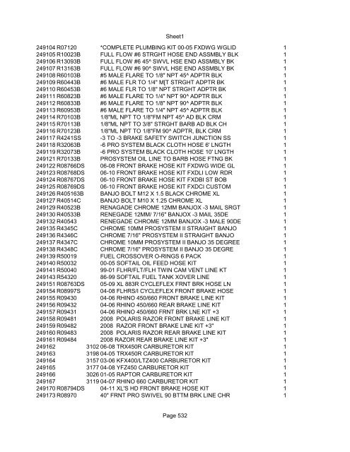 Sheet1 Page 1 SKU OEM DESCRIPTION CASE QTY 27 16770-66 ...