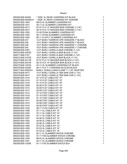 Sheet1 Page 1 SKU OEM DESCRIPTION CASE QTY 27 16770-66 ...