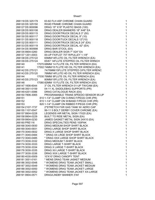 Sheet1 Page 1 SKU OEM DESCRIPTION CASE QTY 27 16770-66 ...