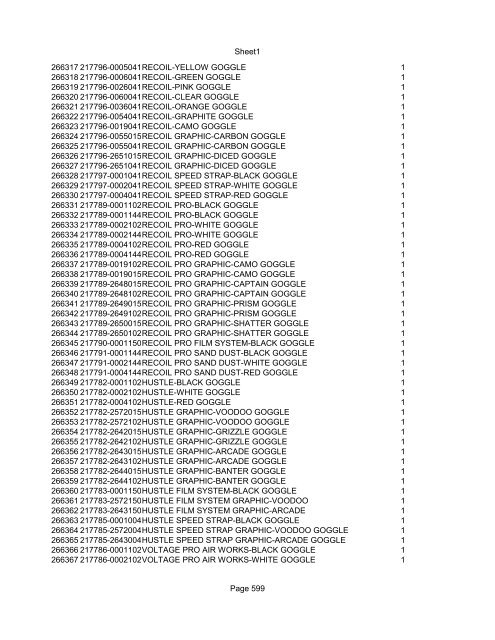 Sheet1 Page 1 SKU OEM DESCRIPTION CASE QTY 27 16770-66 ...