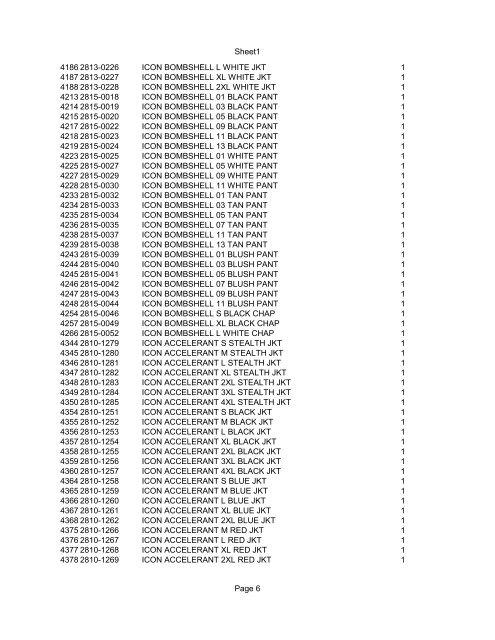 Sheet1 Page 1 SKU OEM DESCRIPTION CASE QTY 27 16770-66 ...