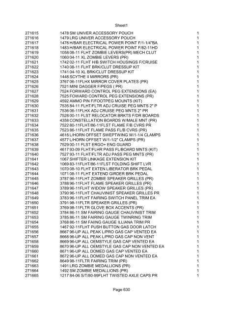 Sheet1 Page 1 SKU OEM DESCRIPTION CASE QTY 27 16770-66 ...