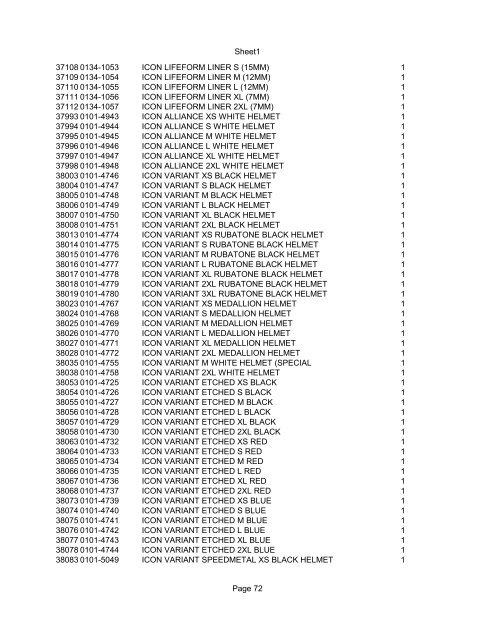 Sheet1 Page 1 SKU OEM DESCRIPTION CASE QTY 27 16770-66 ...