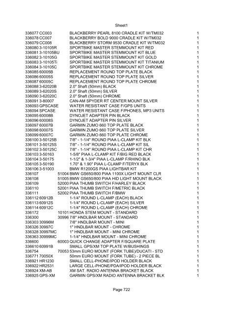 Sheet1 Page 1 SKU OEM DESCRIPTION CASE QTY 27 16770-66 ...