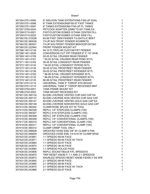 Sheet1 Page 1 SKU OEM DESCRIPTION CASE QTY 27 16770-66 ...