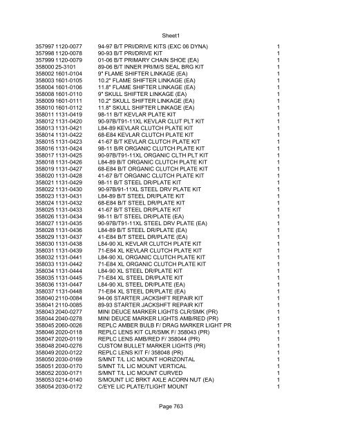 Sheet1 Page 1 SKU OEM DESCRIPTION CASE QTY 27 16770-66 ...