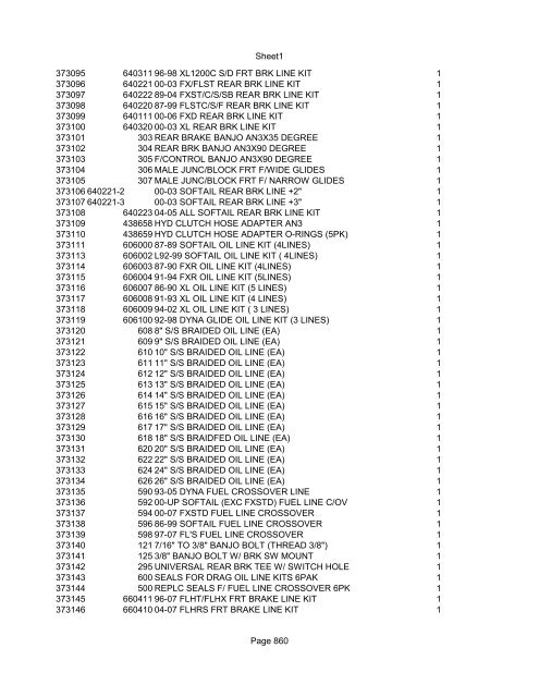 Sheet1 Page 1 SKU OEM DESCRIPTION CASE QTY 27 16770-66 ...