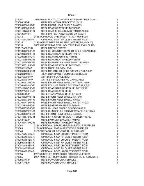 Sheet1 Page 1 SKU OEM DESCRIPTION CASE QTY 27 16770-66 ...