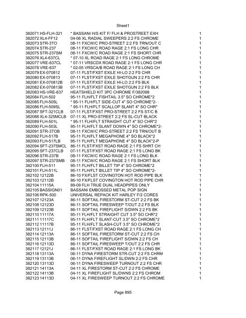 Sheet1 Page 1 SKU OEM DESCRIPTION CASE QTY 27 16770-66 ...