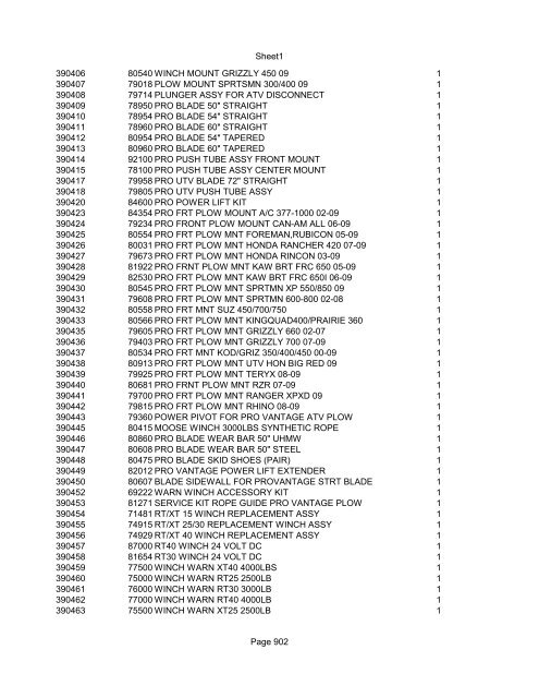 Sheet1 Page 1 SKU OEM DESCRIPTION CASE QTY 27 16770-66 ...