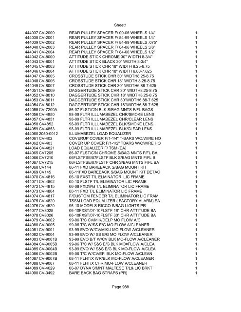 Sheet1 Page 1 SKU OEM DESCRIPTION CASE QTY 27 16770-66 ...