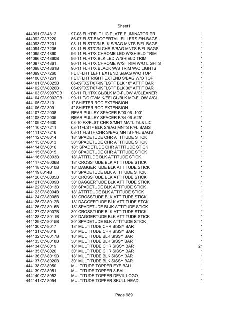 Sheet1 Page 1 SKU OEM DESCRIPTION CASE QTY 27 16770-66 ...