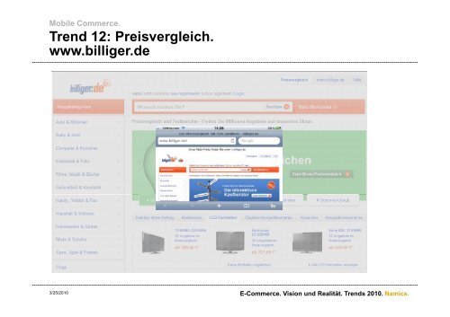 Trends im E-Commerce 2010 - Namics