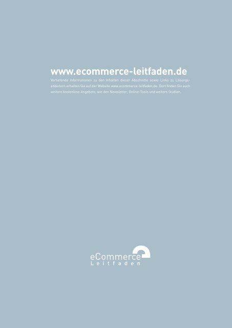 E-COMMERCE- LEITFADEN - SKW Schwarz