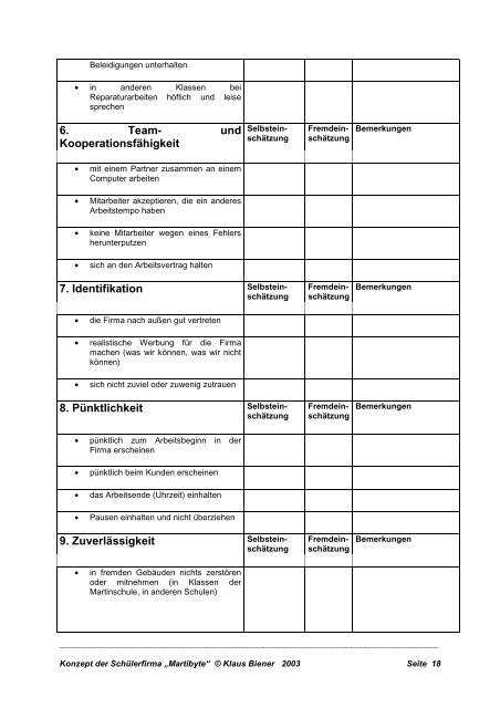 Konzept Schülerfirma Martibyte - Martinschule Rietberg-Verl